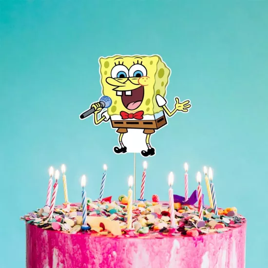 Sünger Bob Temalı Çubuk Pasta Süsü