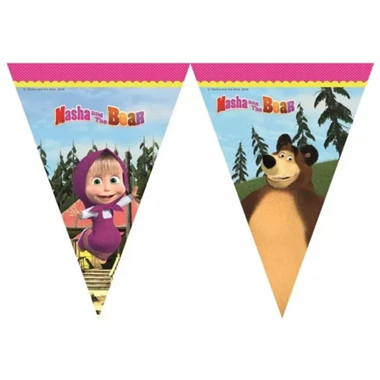 Masha ve Koca Ayı Partisi Flama Bayrak - 2.3 m