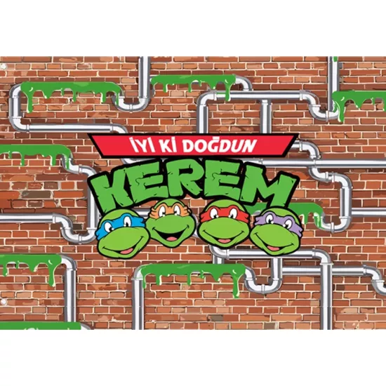 Ninja Turtles Kişiye Özel Afiş
