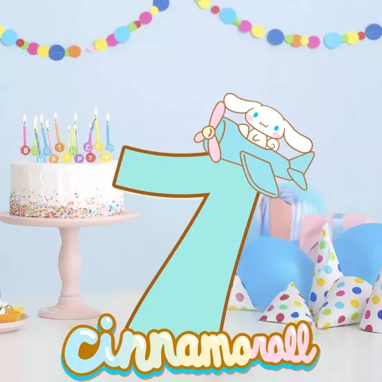 Sanrio Cinnamoroll Temalı 7 Rakam Dekoratif Pano