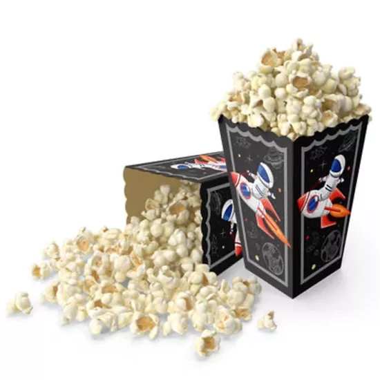 Uzay Konseptli Mısır Popcorn Kutusu - 5 Adet