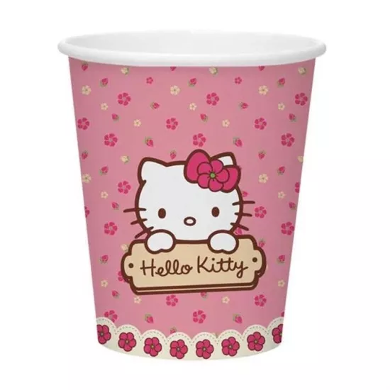 Hello Kitty Doğum Günü Karton Bardak 8’li
