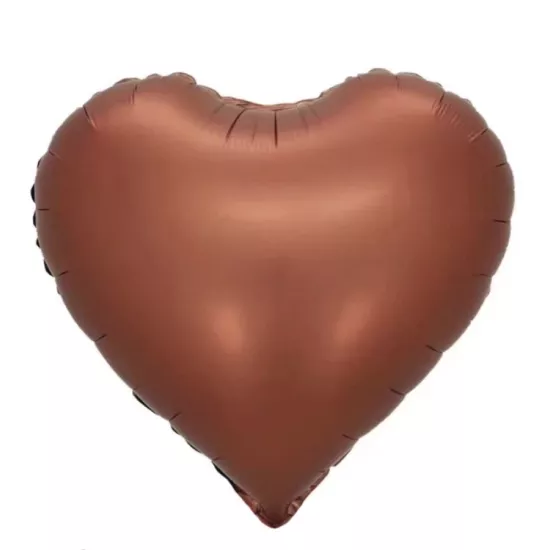 Kahverengi Rengi Kalp Folyo Balon 18 inç
