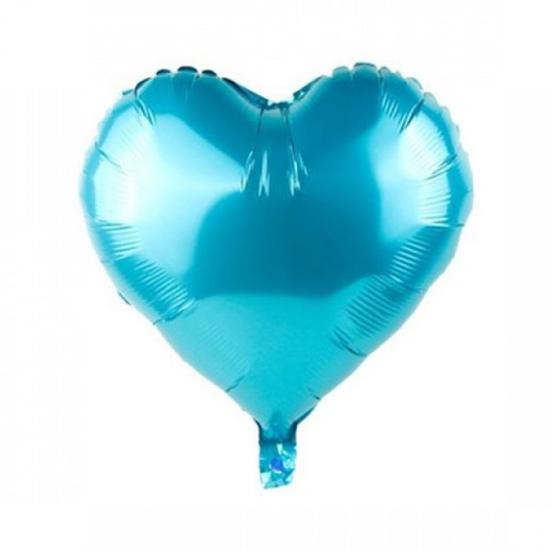 Kalp Folyo Balon Açık Mavi - 60 cm