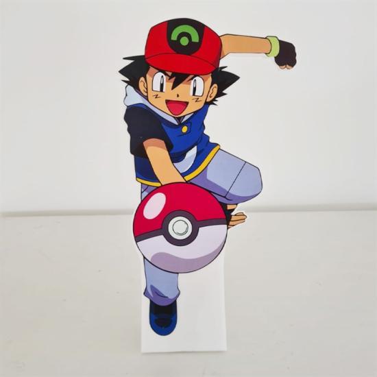 Pokemon Ash Temalı Ayaklı Dekor Pano