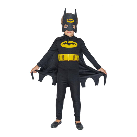 Batman Konseptli Maske ve Pelerinli Kostüm