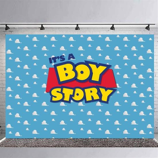 Baby Shower It’s A Boy Story Yazılı Branda Afişi