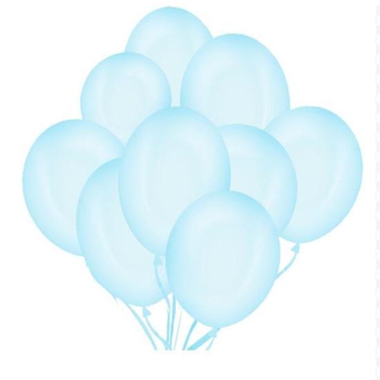 Mavi Şeffaf Lateks Balon - 5 Adet