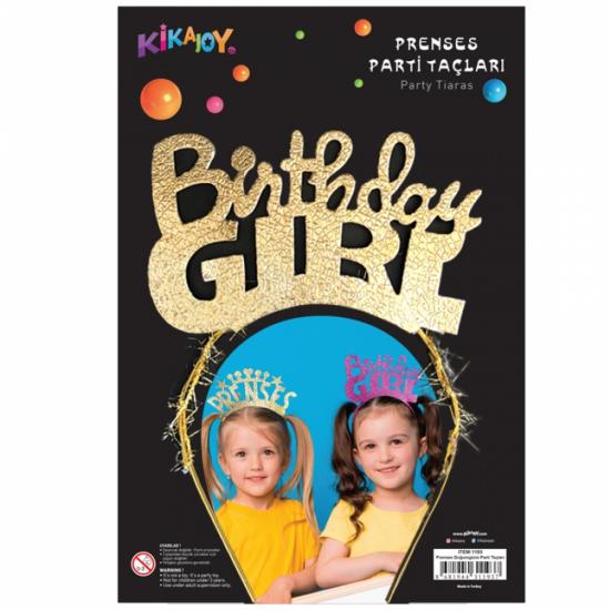 Birthday Girl Yazılı Gold Taç