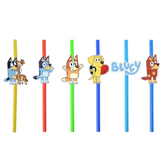 Bluey Konsepti Pipet 6’lı