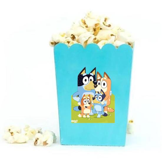 Bluey Konsepti Popcorn Mısır Kutusu 5’li