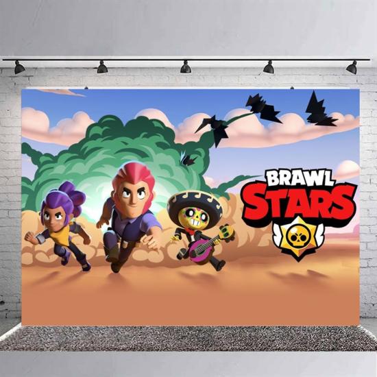 Brawl Stars Temalı  Doğum Günü Branda Banner Afişi