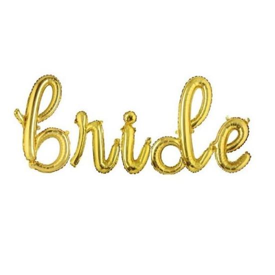 Bride El Yazısı Gold Folyo Balon