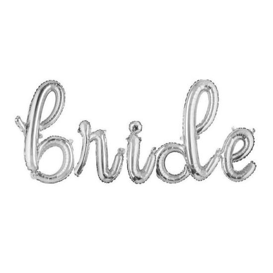 Bride El Yazısı Gümüş Folyo Balon