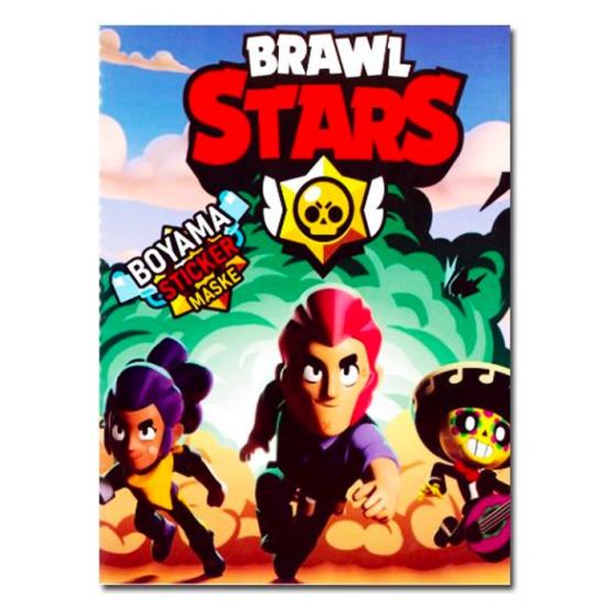Brawl Stars Temalı Boyama Kitabı (Sticker+Maskeli)