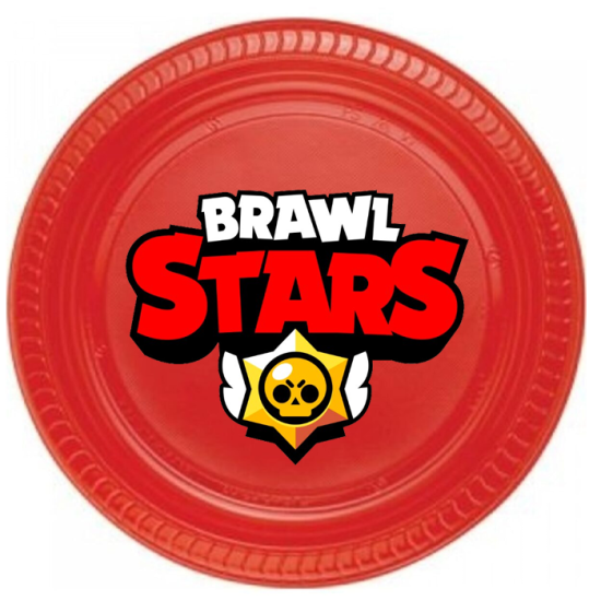 Brawl Stars Temalı Özel Kesim Stickerlı Tabak - 5 Adet