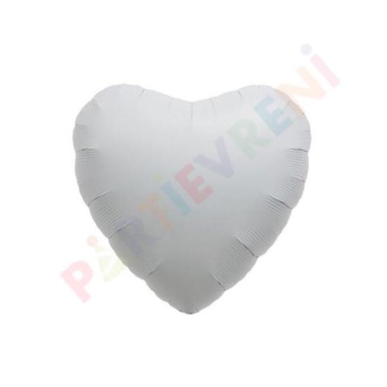 Beyaz Kalp Folyo Balon 40 cm