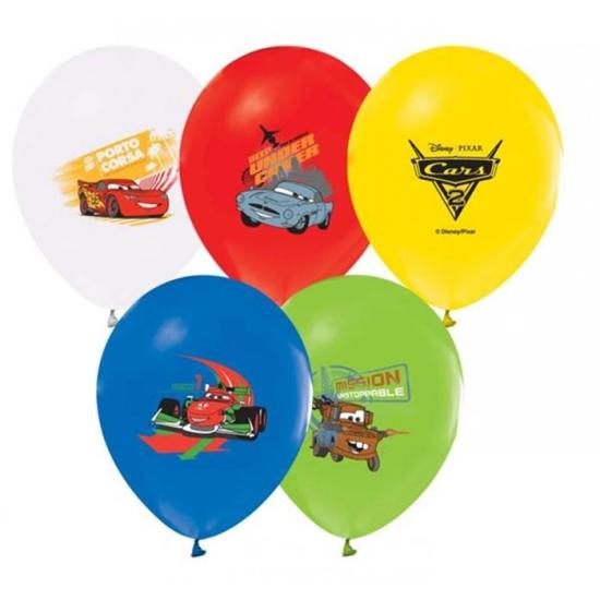 Cars Temalı Baskılı Lateks Balon - 5 Adet