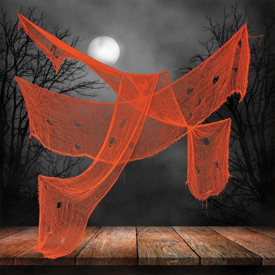 Cadılar Bayramı Halloween Turuncu Dekor Perde