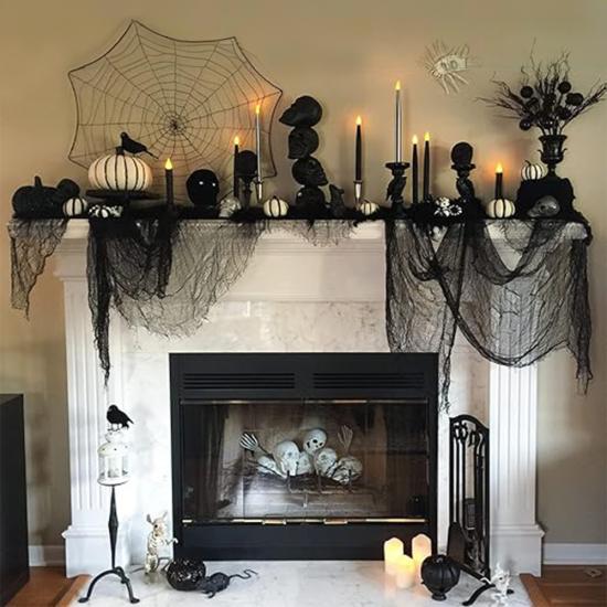 Cadılar Bayramı Halloween Siyah Dekor Perde