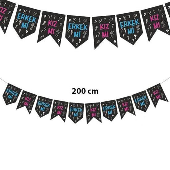 Cinsiyet Belirleme Partisi Bayrak Afiş - 200 CM