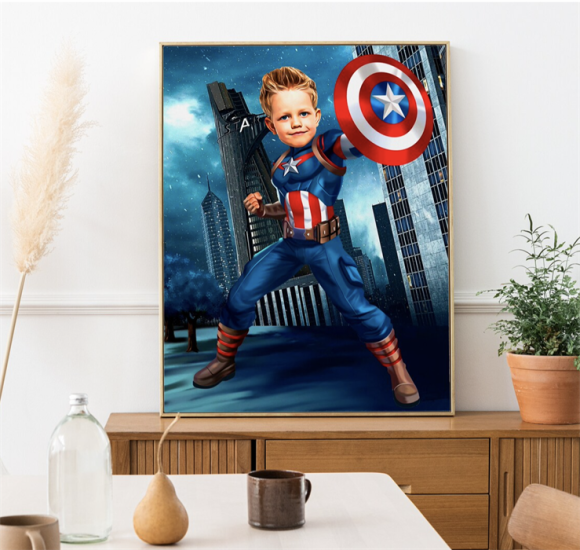 Captain America Poster  - Kişiye Özel