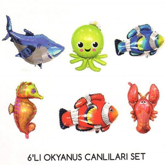Deniz Canlıları Folyo Balon Set 6’lı