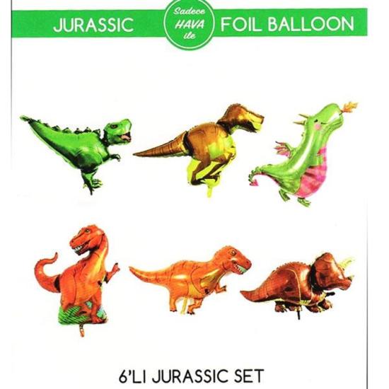 Dinozorlar Konsepti Folyo Balon Set 6’lı