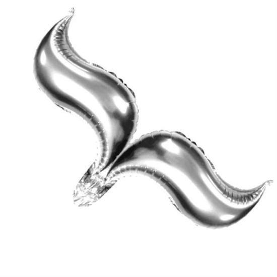 Deniz Kızı Temalı Kuyruğu Gümüş Folyo Balon