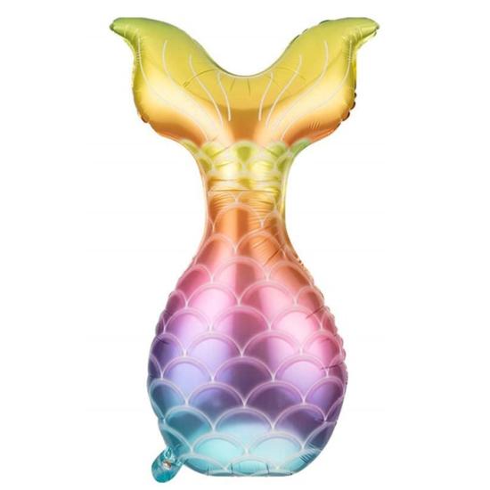 Deniz Kızı Temalı Renkli Kuyruk Folyo Balon