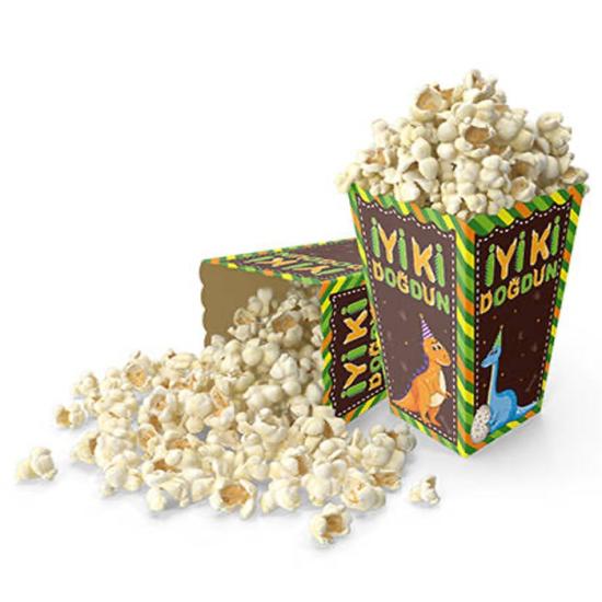 Dinozor Temalı Mısır Popcorn Kutusu - 5 Adet