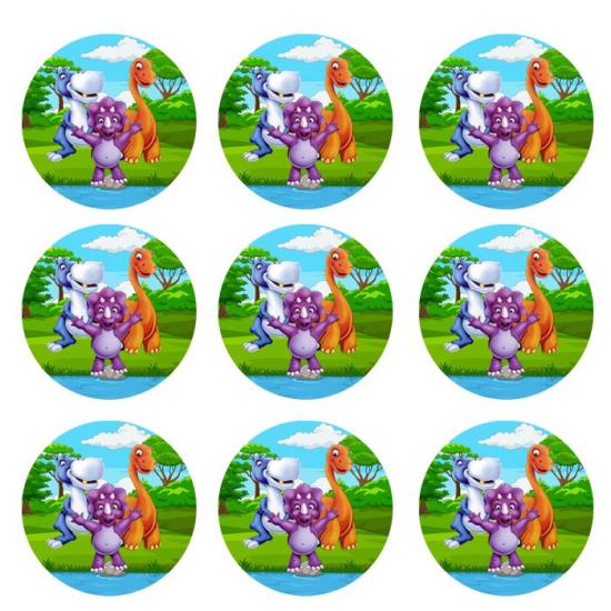 Dinozor Temalı Sticker 10 Adet - 5 cm