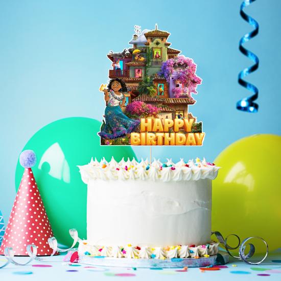 Encanto Temalı Happy Birthday Pasta Süsü