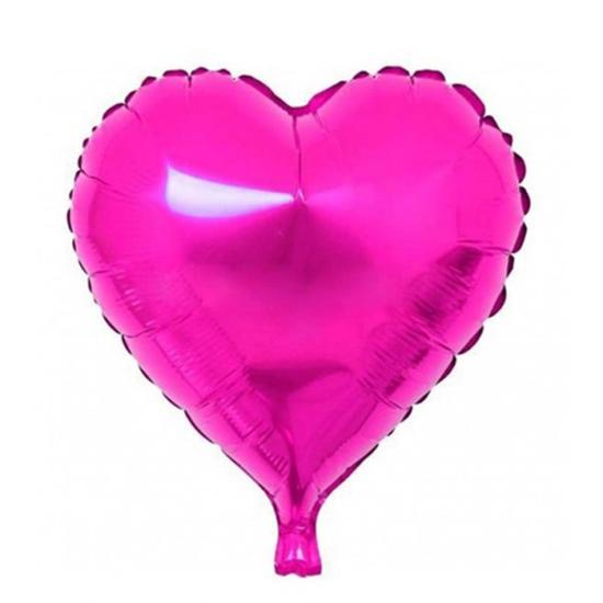Kalp Fuşya Folyo Balon 40 cm