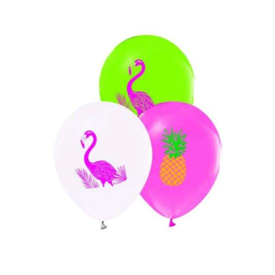 Flamingo Temalı  Lateks Balon - 5 Adet