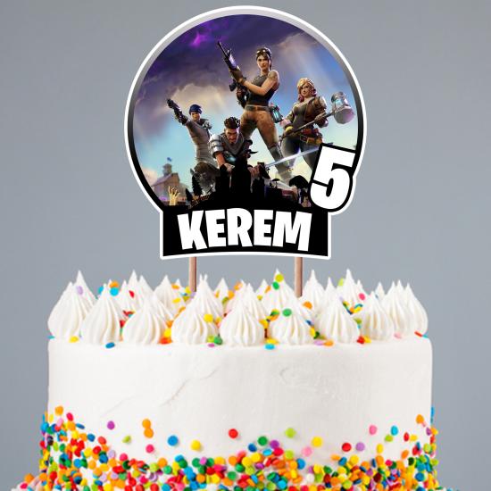 Kişiye Özel Fortnite Konseptli Pasta Süsü Seti