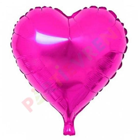 Kalp Fuşya Folyo Balon 60 cm