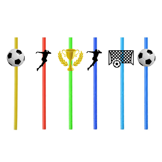 Futbol Konseptli 6’lı Pipet
