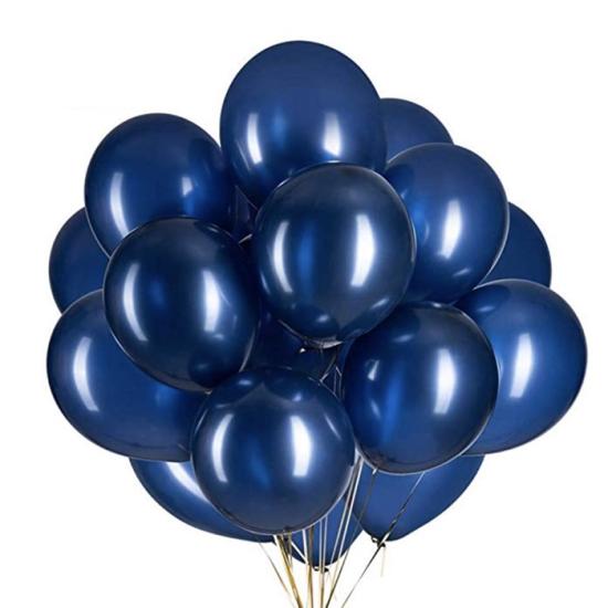 Baskısız Lateks Balon Gece Mavisi  - 5 Adet
