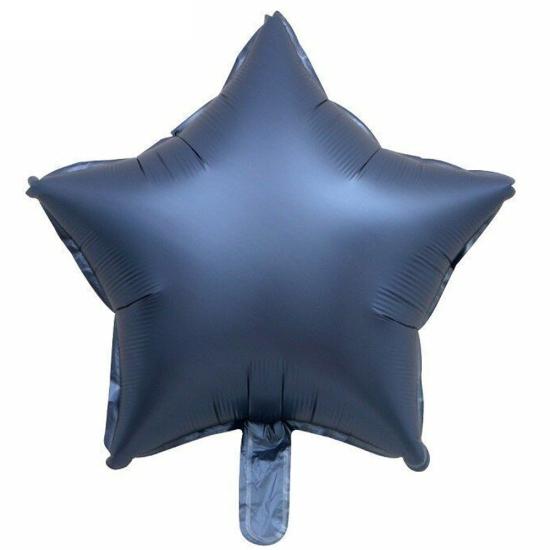 Gece Mavisi Krom Yıldız Folyo Balon 45 cm
