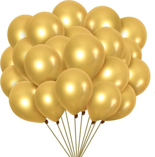 Gold Renk Metalik Balon 5’li