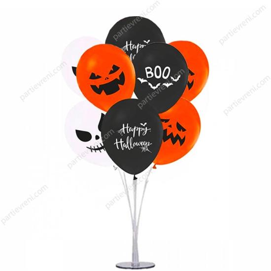 Ayaklı Balon Standı - Halloween Temalı Balonlu