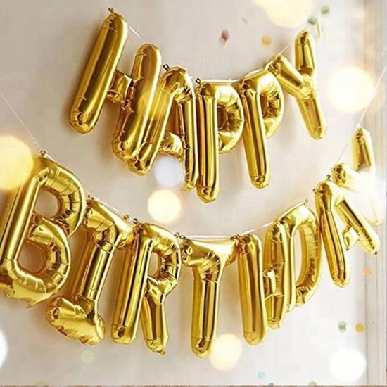 Happy Birthday Gold Folyo Balon Seti