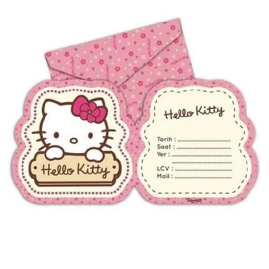 Hello Kitty Konseptli Davetiye Seti