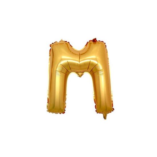 Gold M Harfi Folyo Balon 40 Cm