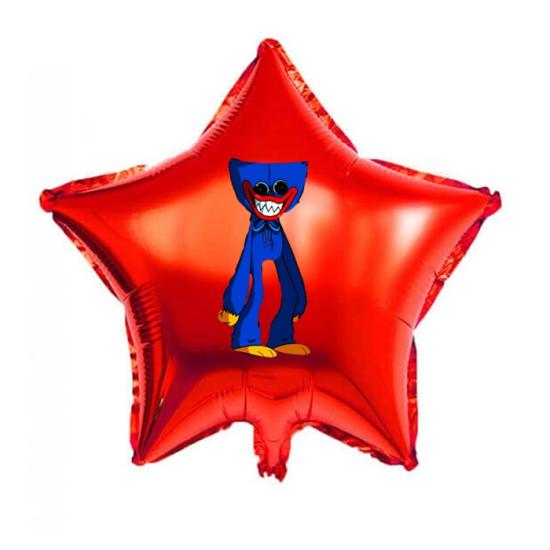 Huggy Wuggy Temalı Stickerlı Yıldız Folyo Balon