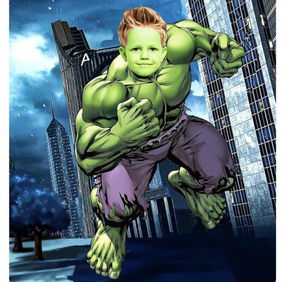 Kişiye Özel Hulk Portre Afişi