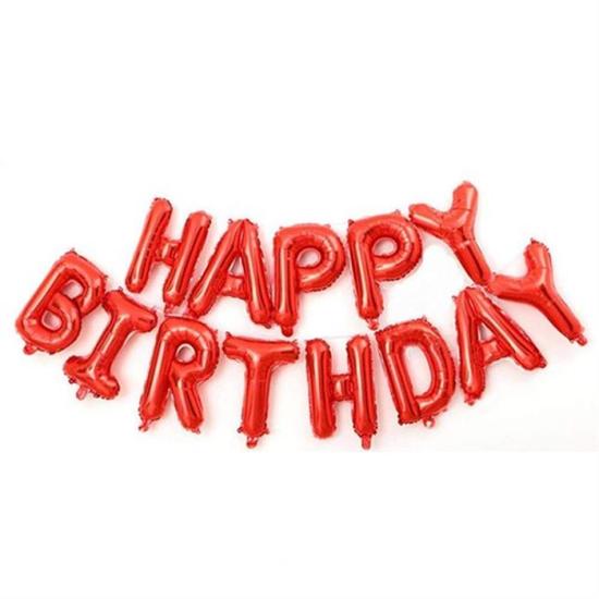 Happy Birthday Yazılı Kırmızı Folyo Balon
