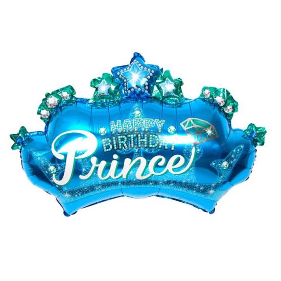 Happy Birthday Prince Yazılı Mavi Folyo Balon