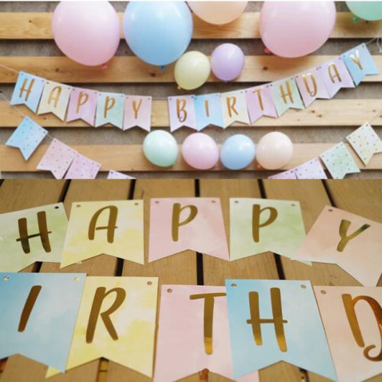 Makaron Happy Birthday Banner Set